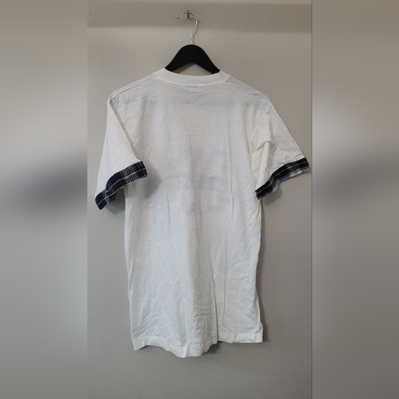 Mens medium fruit of the loom alpha sigma phi frat shirt plaid trim - Picture 7 of 7